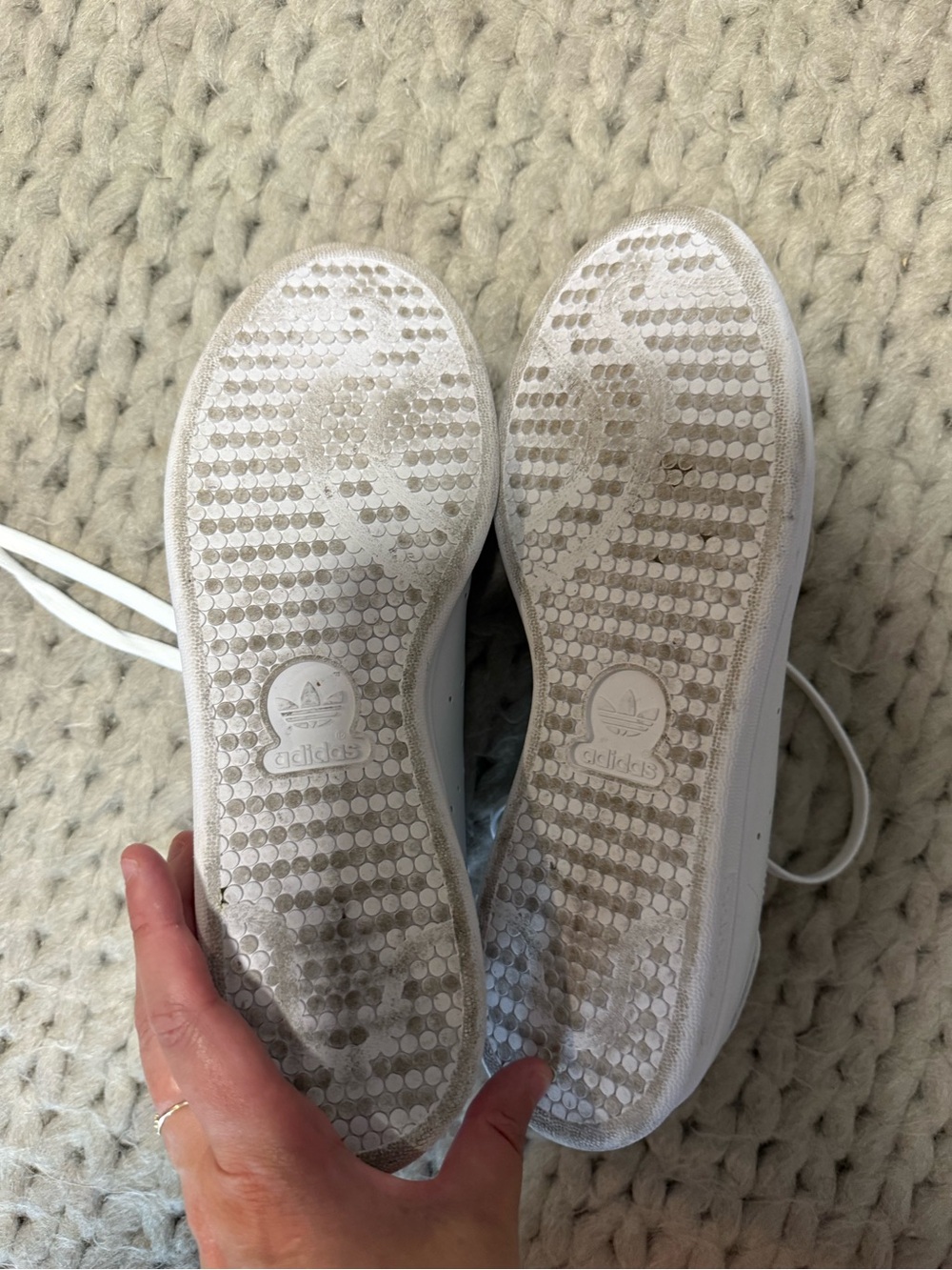 adidas Originals Women's Stan Smith Sneaker, White/Gold SZ11 - Picture 8 of 9